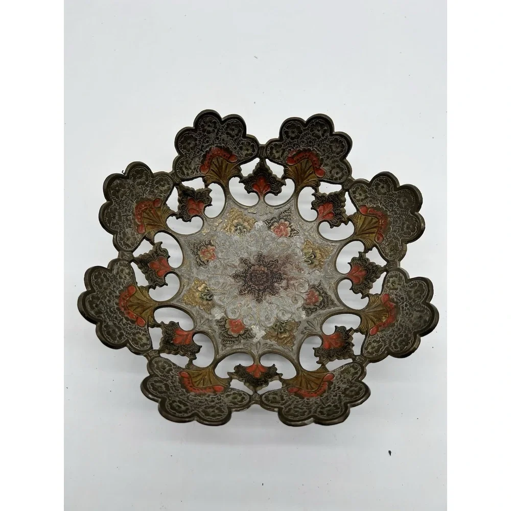 VTG‎ India Brass Enamel Cut Out 10